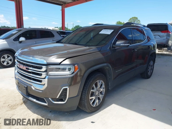 2020 GMC Acadia SLT with VIN 1GKKNULS1LZ106637, listed as a IAAI auction lot 42048333 with 129,491 mi miles and . Bid and sale history available at DreamBid. Image 2.