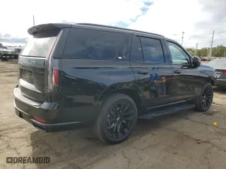 2023 Cadillac Escalade 4WD Sport Platinum with VIN 1GYS4GKL4PR490892, listed as a Copart auction lot 75392044 with 25,984 mi miles and Salvage Title. Bid and sale history available at carsss.com. Image 3.