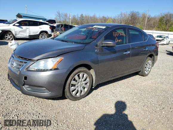 2015 Nissan Sentra S with VIN 3N1AB7AP1FY291502, listed as a Copart auction lot 49325495 with 168,430 mi miles and Clean Title. Bid and sale history available at carsss.com. Image 1.