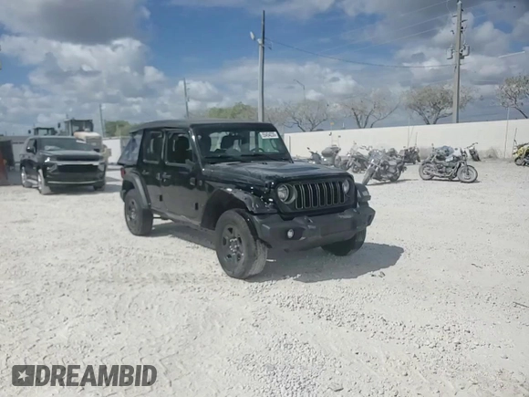 2025 Jeep Wrangler Sport S with VIN 1C4PJXDN3SW520493, listed as a Copart auction lot 55454235 with 6,064 mi miles and Non repairable. Bid and sale history available at DreamBid. Image 15.