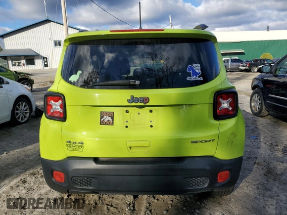 2018 Jeep Renegade Upland with VIN ZACCJBAB1JPJ48981, listed as a Copart auction lot 79749844 with Not provided miles and Non repairable. Bid and sale history available at DreamBid. Image 6.