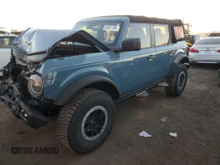 2022 Ford Bronco with VIN 1FMEE5DHXNLB66399, listed as a Copart auction lot 80951104 with 38,140 mi miles and Salvage Title. Bid and sale history available at carsss.com. Image 1.