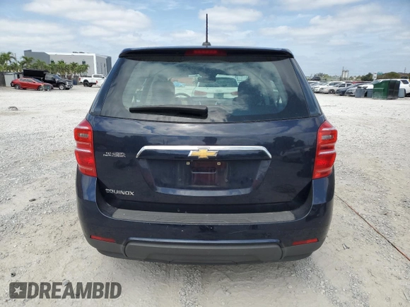 2017 Chevrolet Equinox LS with VIN 2GNALBEK9H6124666, listed as a Copart auction lot 54269075 with 126,467 mi miles and Salvage Title. Bid and sale history available at carsss.com. Image 6.