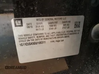 2016 Chevrolet Malibu Limited LT with VIN 1G11C5SA5GU106311, listed as a Copart auction lot 47622505 with 111,942 mi miles and Clean Title. Bid and sale history available at carsss.com. Image 12.