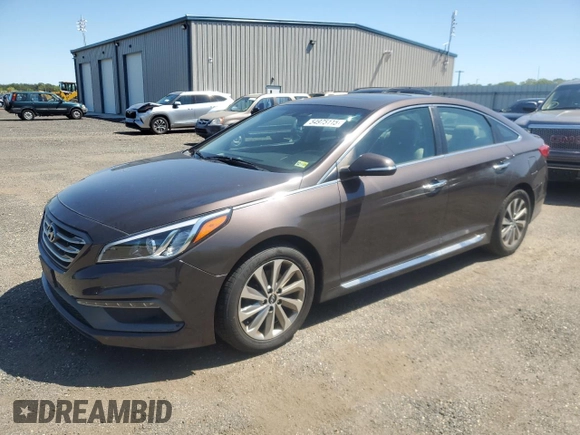 2016 Hyundai Sonata Sport with VIN 5NPE34AF7GH373850, listed as a Copart auction lot 54975115 with 160,303 mi miles and Clean Title. Bid and sale history available at DreamBid. Image 1.
