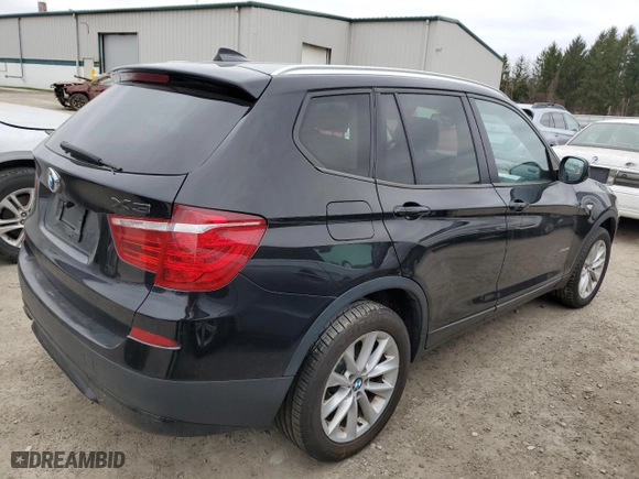 2013 BMW X3 xDrive28i with VIN 5UXWX9C57D0A14728, listed as a Copart auction lot 50895695 with 134,175 mi miles and Clean Title. Bid and sale history available at carsss.com. Image 3.