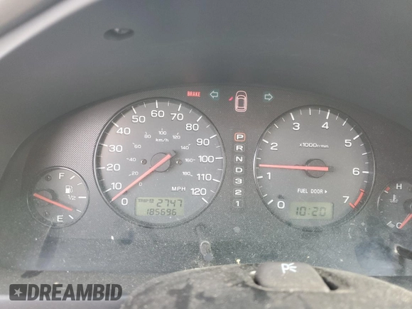2001 Subaru Legacy Outback L.L. Bean with VIN 4S3BH806017671374, listed as a Copart auction lot 86381044 with 185,696 mi miles and Clean title. Bid and sale history available at DreamBid. Image 9.
