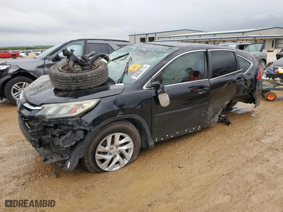 2015 Honda CR-V EX with VIN 2HKRM3H55FH501250, listed as a Copart auction lot 50838775 with 100,308 mi miles and Salvage Title. Bid and sale history available at carsss.com. Image 1.