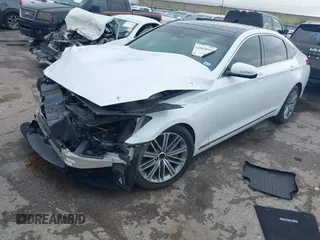 2018 Genesis G80 3.8L z VIN KMHGN4JE2JU238178, wystawiony jako IAAI lot #42063099 z przebiegiem 78 569 mil mil oraz . Historia ofert i sprzedaży dostępna na DreamBid. Obrazek 2.