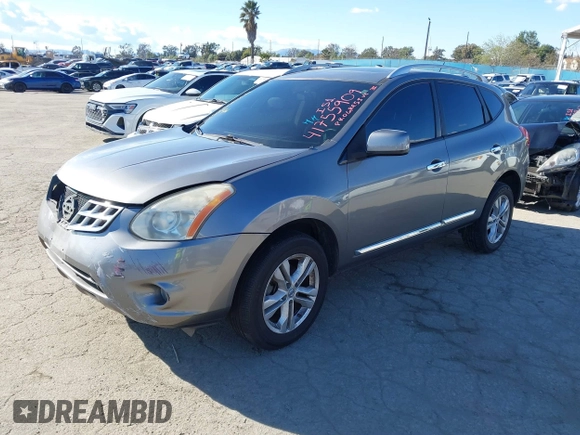2013 Nissan Rogue S with VIN JN8AS5MT5DW534411, listed as a IAAI auction lot 41755909 with 167,927 mi miles. Bid and sale history available at carsss.com. Image 2.