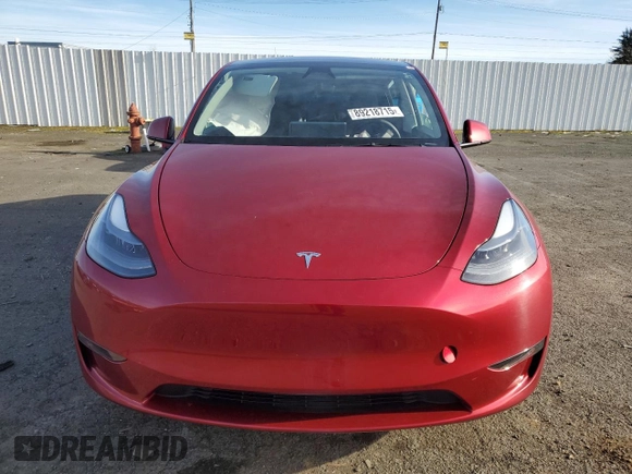 2024 Tesla Model Y Long Range with VIN 7SAYGAEEXRF056411, listed as a Copart auction lot 89218715 with Not Provided miles and Salvage Title. Bid and sale history available at DreamBid. Image 5.