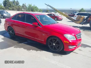 2012 Mercedes-Benz C-Class C 250 Sport with VIN WDDGF4HB7CR197233, listed as a IAAI auction lot 42073501 with 99,299 mi miles. Bid and sale history available at carsss.com. Image 1.