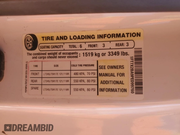 2023 Ford F-250 XL with VIN 1FT7X2BA9PED99760, listed as a Copart auction lot 47623875 with 36,082 mi miles and Salvage title. Bid and sale history available at DreamBid. Image 12.