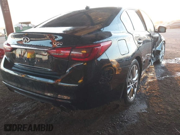 2019 Infiniti Q50 3.0t LUXE with VIN JN1EV7APXKM513587, listed as a IAAI auction lot 41113769 with 71,729 mi miles. Bid and sale history available at carsss.com. Image 4.