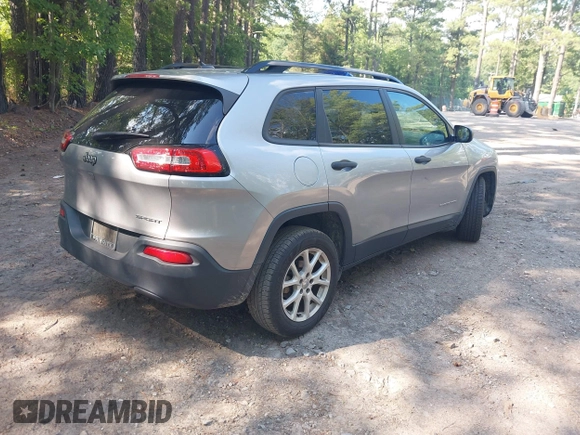 2017 Jeep Cherokee Sport with VIN 1C4PJLAB5HW596468, listed as a IAAI auction lot 42640784 with 115,553 mi miles and . Bid and sale history available at DreamBid. Image 4.