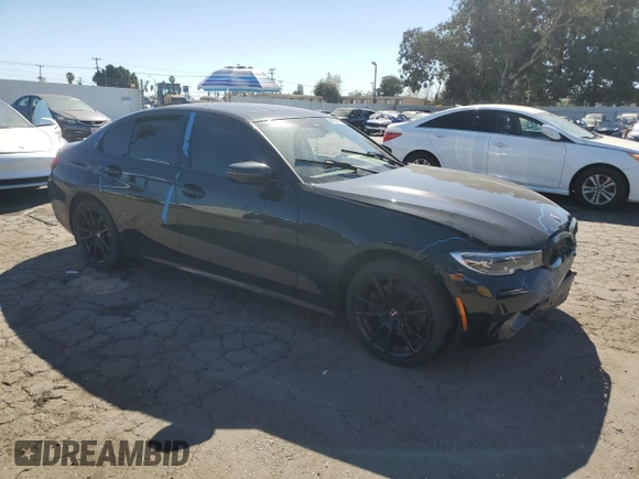 2021 BMW 3 Series 330i with VIN 3MW5R1J05M8B76650, listed as a Copart auction lot 46720195 with 41,414 mi miles and Salvage Title. Bid and sale history available at carsss.com. Image 4.