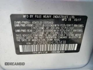 2017 Subaru Crosstrek Premium with VIN JF2GPABC3HG257438, listed as a Copart auction lot 44204815 with 69,392 mi miles and Salvage Title. Bid and sale history available at carsss.com. Image 12.