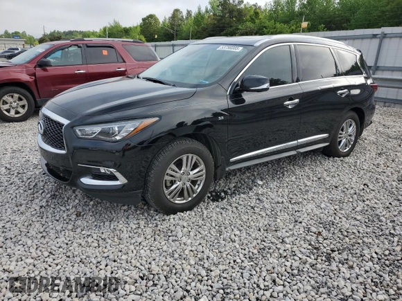 2019 Infiniti QX60 Luxe with VIN 5N1DL0MN7KC561596, listed as a Copart auction lot 53756085 with 77,041 mi miles and Salvage title. Bid and sale history available at DreamBid. Image 1.