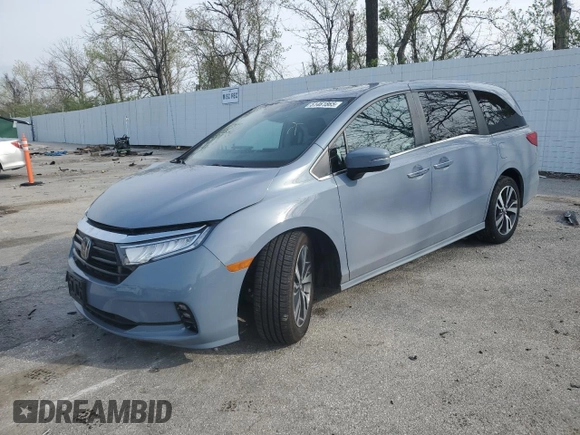 2023 Honda Odyssey Touring with VIN 5FNRL6H83PB053962, listed as a Copart auction lot 51461865 with 24,808 mi miles and Salvage Title. Bid and sale history available at DreamBid. Image 1.