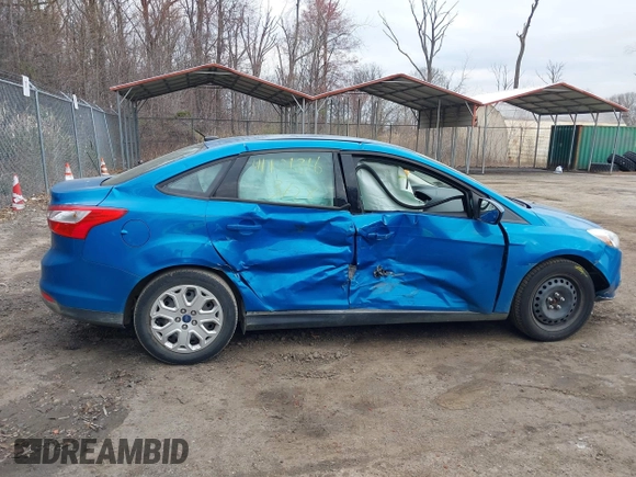 2012 Ford Focus SE with VIN 1FAHP3F26CL254085, listed as a IAAI auction lot 41901816 with 123,380 mi miles. Bid and sale history available at carsss.com. Image 13.