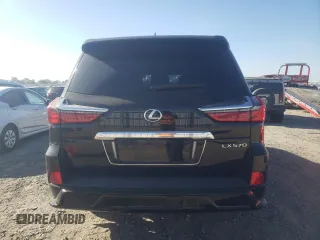 2020 Lexus LX with VIN JTJDY7AX9L4332897, listed as a Copart auction lot 71180324 with 42,878 mi miles and Salvage Title. Bid and sale history available at carsss.com. Image 6.