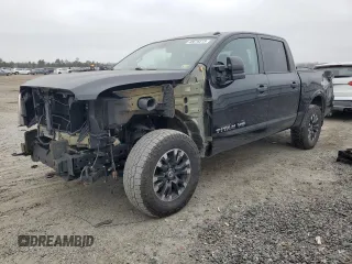 2019 Nissan Titan Pro-4X z VIN 1N6AA1E59KN515187, wystawiony jako Copart lot #48676515 z przebiegiem 125 883 mil mil oraz Szkoda całkowita • Salvage title. Historia ofert i sprzedaży dostępna na DreamBid. Obrazek 1.
