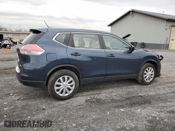 2016 Nissan Rogue S with VIN KNMAT2MV1GP602792, listed as a Copart auction lot 52709285 with 47,308 mi miles and Salvage Title. Bid and sale history available at carsss.com. Image 3.