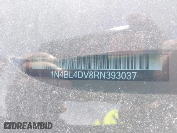 2024 Nissan Altima SV with VIN 1N4BL4DV8RN393037, listed as a IAAI auction lot 42019922 with 30,090 mi miles and . Bid and sale history available at DreamBid. Image 9.