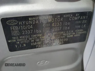2004 Hyundai Sonata with VIN KMHWF25H04A039699, listed as a Copart auction lot 48349465 with 164,178 mi miles and Salvage Title. Bid and sale history available at carsss.com. Image 14.
