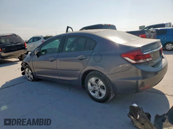 2014 Honda Civic Sedan LX with VIN 19XFB2F59EE057461, listed as a Copart auction lot 53430745 with 163,586 mi miles and Salvage Title. Bid and sale history available at carsss.com. Image 2.