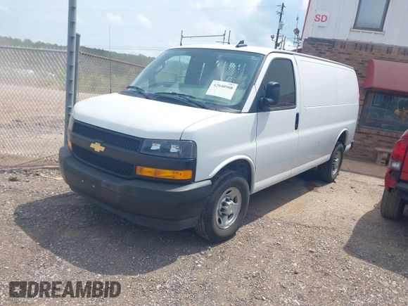 2023 Chevrolet Express Cargo z VIN 1GCWGAFP8P1259579, wystawiony jako IAAI lot #42040508 z przebiegiem 25 681 mil mil oraz . Historia ofert i sprzedaży dostępna na DreamBid. Obrazek 17.