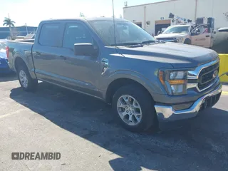 2023 Ford F-150 XL with VIN 1FTEW1C88PKD70185, listed as a IAAI auction lot 41834777 with 43,348 mi miles. Bid and sale history available at carsss.com. Image 1.