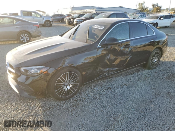 2023 Mercedes-Benz C 300 with VIN W1KAF4GB3PR126978, listed as a Copart auction lot 46365065 with 25,481 mi miles and Salvage Title. Bid and sale history available at carsss.com. Image 1.