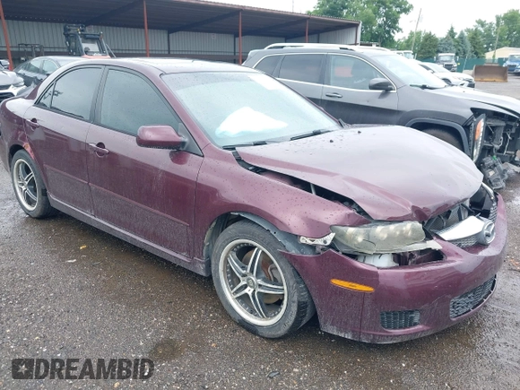 2007 Mazda 6 i Sport VE with VIN 1YVHP80C775M59198, listed as a IAAI auction lot 42634277 with 137,140 mi miles and . Bid and sale history available at DreamBid. Image 1.