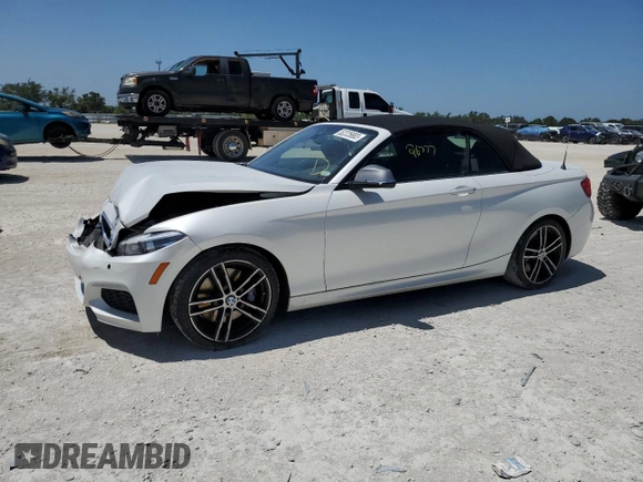 2019 BMW 2 Series M240i with VIN WBA2N1C59K7D55881, listed as a Copart auction lot 52225883 with 26,777 mi miles. Bid and sale history available at carsss.com. Image 1.