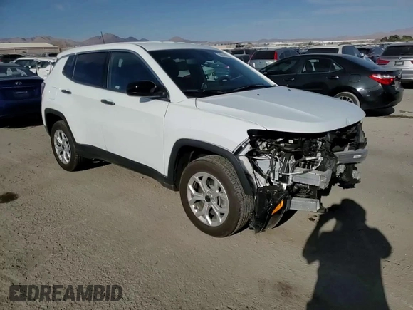 2025 Jeep Compass Sport with VIN 3C4NJDAN9ST508851, listed as a Copart auction lot 50844045 with 3,013 mi miles and Salvage title. Bid and sale history available at DreamBid. Image 12.
