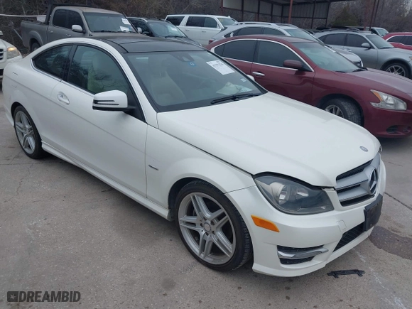 2012 Mercedes-Benz C-Class C 250 with VIN WDDGJ4HB4CF815964, listed as a IAAI auction lot 41593536 with 131,218 mi miles. Bid and sale history available at carsss.com. Image 1.