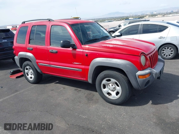 2004 Jeep Liberty Sport with VIN 1J4GK48K84W205147, listed as a IAAI auction lot 41928572 with 159,546 mi miles and . Bid and sale history available at DreamBid. Image 1.