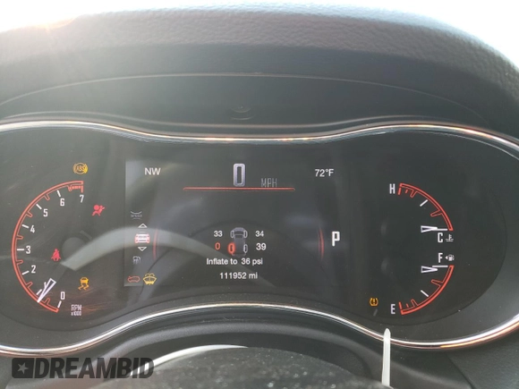 2017 Dodge Durango GT with VIN 1C4RDJDG8HC677347, listed as a Copart auction lot 58028305 with 111,952 mi miles and Salvage title. Bid and sale history available at DreamBid. Image 9.