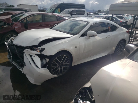 2015 Lexus RC 350 F Sport with VIN JTHHE5BC2F5009432, listed as a Copart auction lot 41744414 with 74,482 mi miles and . Bid and sale history available at DreamBid. Image 1.