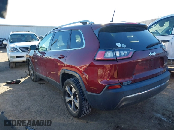 2019 Jeep Cherokee Limited with VIN 1C4PJLDB5KD185344, listed as a IAAI auction lot 41337442 with 88,878 mi miles and . Bid and sale history available at DreamBid. Image 3.