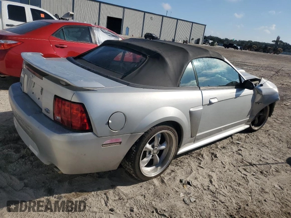 2003 Ford Mustang GT Deluxe with VIN 1FAFP45X53F389924, listed as a Copart auction lot 43318175 with 0 mi miles and Salvage Title. Bid and sale history available at carsss.com. Image 3.