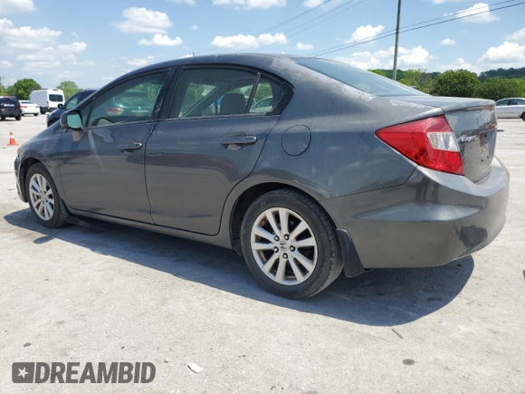 2012 Honda Civic EX with VIN 2HGFB2F8XCH510032, listed as a Copart auction lot 54310615 with 233,564 mi miles and Salvage Title. Bid and sale history available at DreamBid. Image 2.