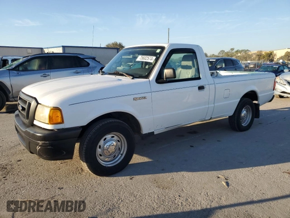 2005 Ford Ranger XL Fleet with VIN 1FTYR10E55PA61711, listed as a Copart auction lot 75602574 with 250,354 mi miles and Salvage Title. Bid and sale history available at carsss.com. Image 1.