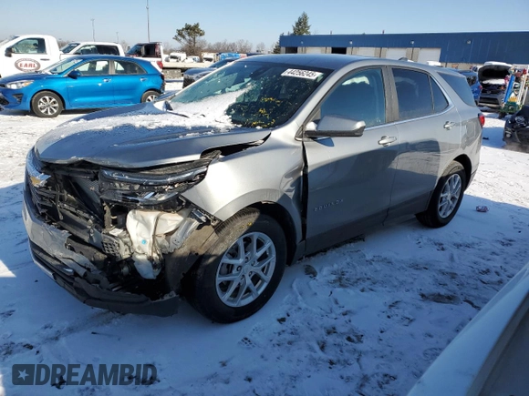 2023 Chevrolet Equinox LT with VIN 3GNAXKEG8PS123623, listed as a Copart auction lot 44256245 with 6,898 mi miles and Clean Title. Bid and sale history available at carsss.com. Image 1.
