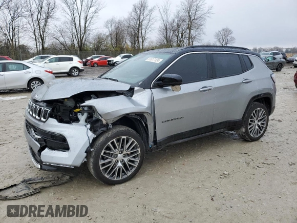2023 Jeep Compass Limited with VIN 3C4NJDCN3PT508543, listed as a Copart auction lot 81817124 with 14,518 mi miles and Salvage Title. Bid and sale history available at carsss.com. Image 1.