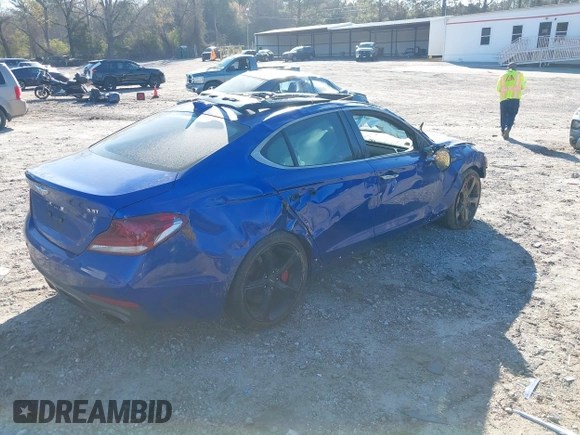 2019 Genesis G70 Advanced with VIN KMTG34LE7KU027701, listed as a IAAI auction lot 41884492 with 60,795 mi miles and . Bid and sale history available at DreamBid. Image 4.