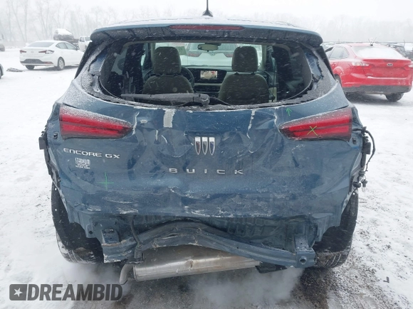 2024 Buick Encore GX Preferred with VIN KL4AMBSL3RB209286, listed as a IAAI auction lot 41371423 with 7,646 mi miles and . Bid and sale history available at DreamBid. Image 6.