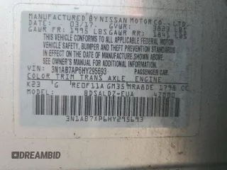 2017 Nissan Sentra SL с VIN 3N1AB7AP6HY295693, выставлен на аукционе Copart как лот 57515085 с пробегом 150 775 миль миль и Чистый • Clean title. История ставок и продаж доступна на DreamBid. Изображение 14.