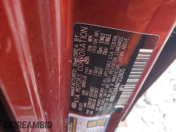 2021 Kia Seltos S with VIN KNDEU2AA4M7212605, listed as a Copart auction lot 44979405 with 62,093 mi miles and Salvage Title. Bid and sale history available at DreamBid. Image 15.